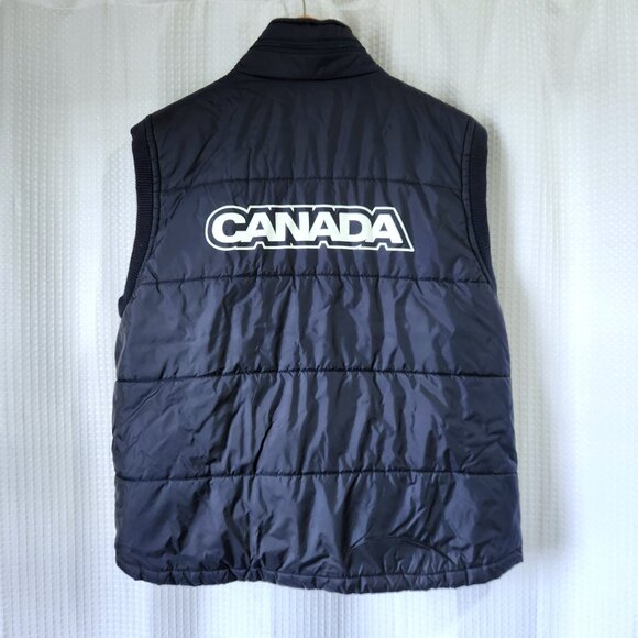 Canadian Olympic Team Puffer Vest Men's XL Quilted Hooded Pockets HBC 2006 - Picture 2 of 13